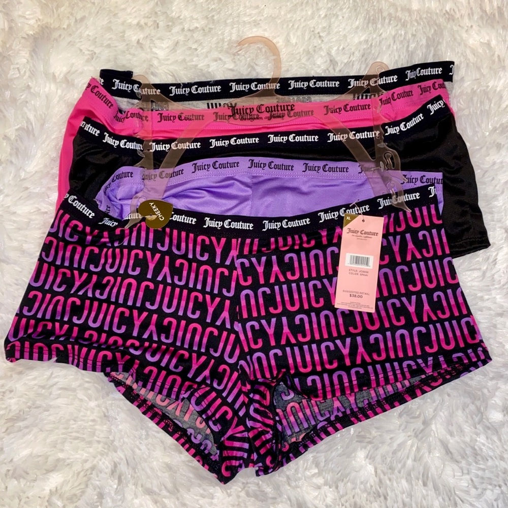 Juicy Couture Intimates 5-Pack Boyshort Cheeky Panties (XL)
